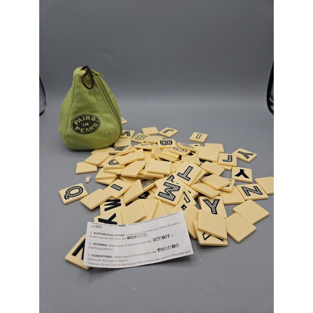 Pairs in Pears Tile Word Game - Complete